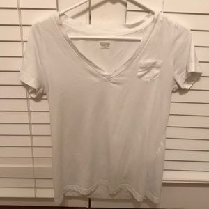 A White V neck T-shirt size